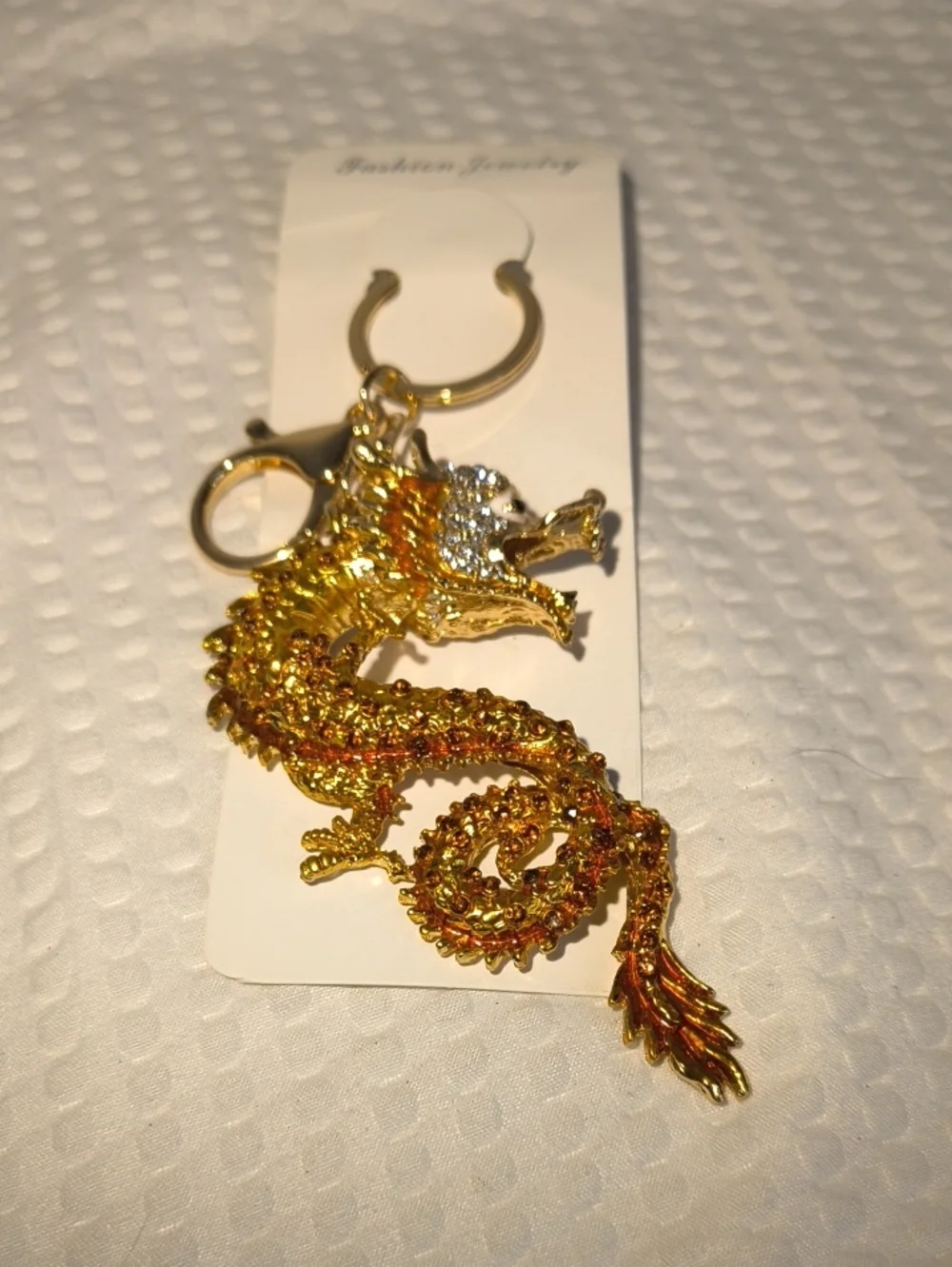 Gold Dragon Keychain Charm - Fashion Jewelry 6